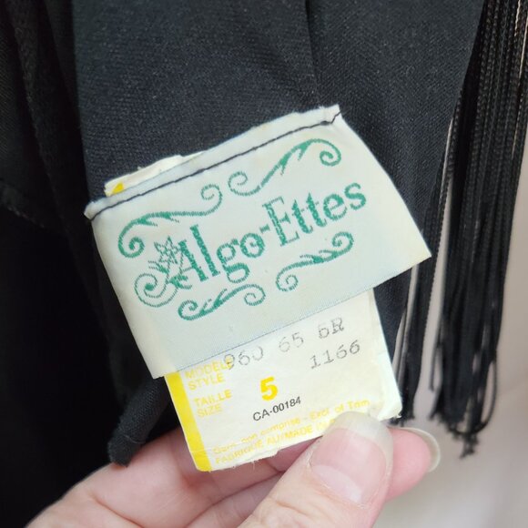 Vintage Black All Over Fringe Flapper Dress Sleeveless Party Dress - Picture 8 of 10